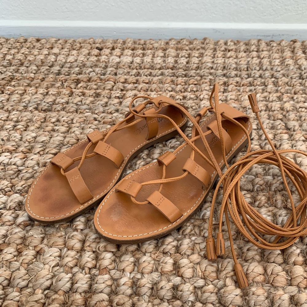 Madewell lace-up leather gladiator sandals